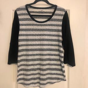J. Crew striped baseball tee
